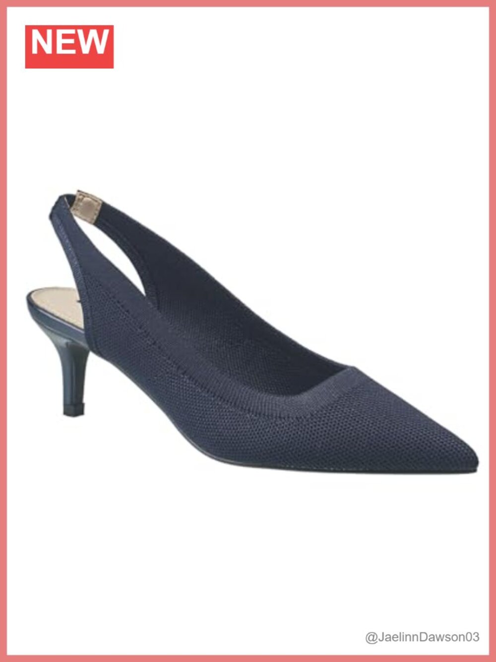 French Connection Viva Slingback Kitten Heels Pointed Toe Mid Heel Women's